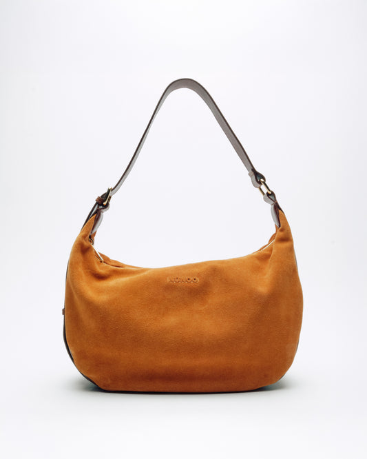 Núnoo Stella Small Suede Toffee w. Gold Large Toffee